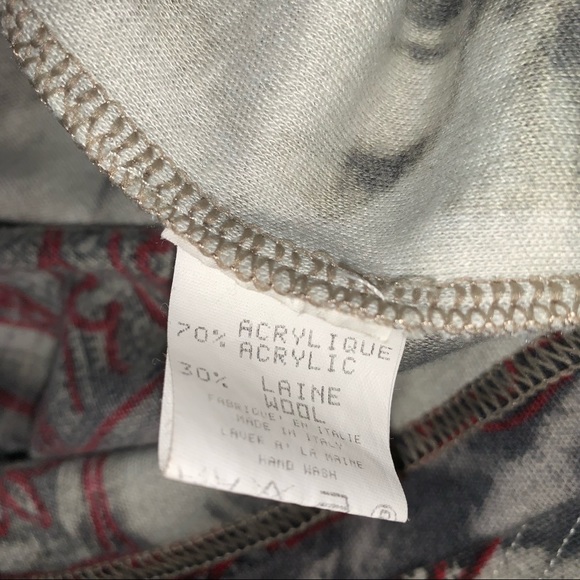 New Idea Vintage Red Black Floral Wool Maxi Skirt - Picture 6 of 7